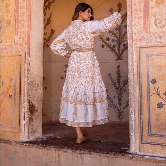 Sue Sartor Flounce Dress - Chai Botah - NWT - Picture 3 of 12